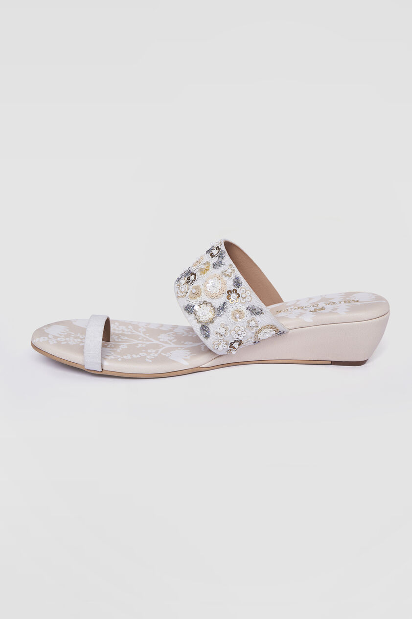 Parijaat Wedges - Beige, Beige, image 2