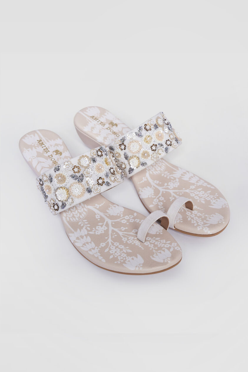 Parijaat Wedges - Beige, Beige, image 1