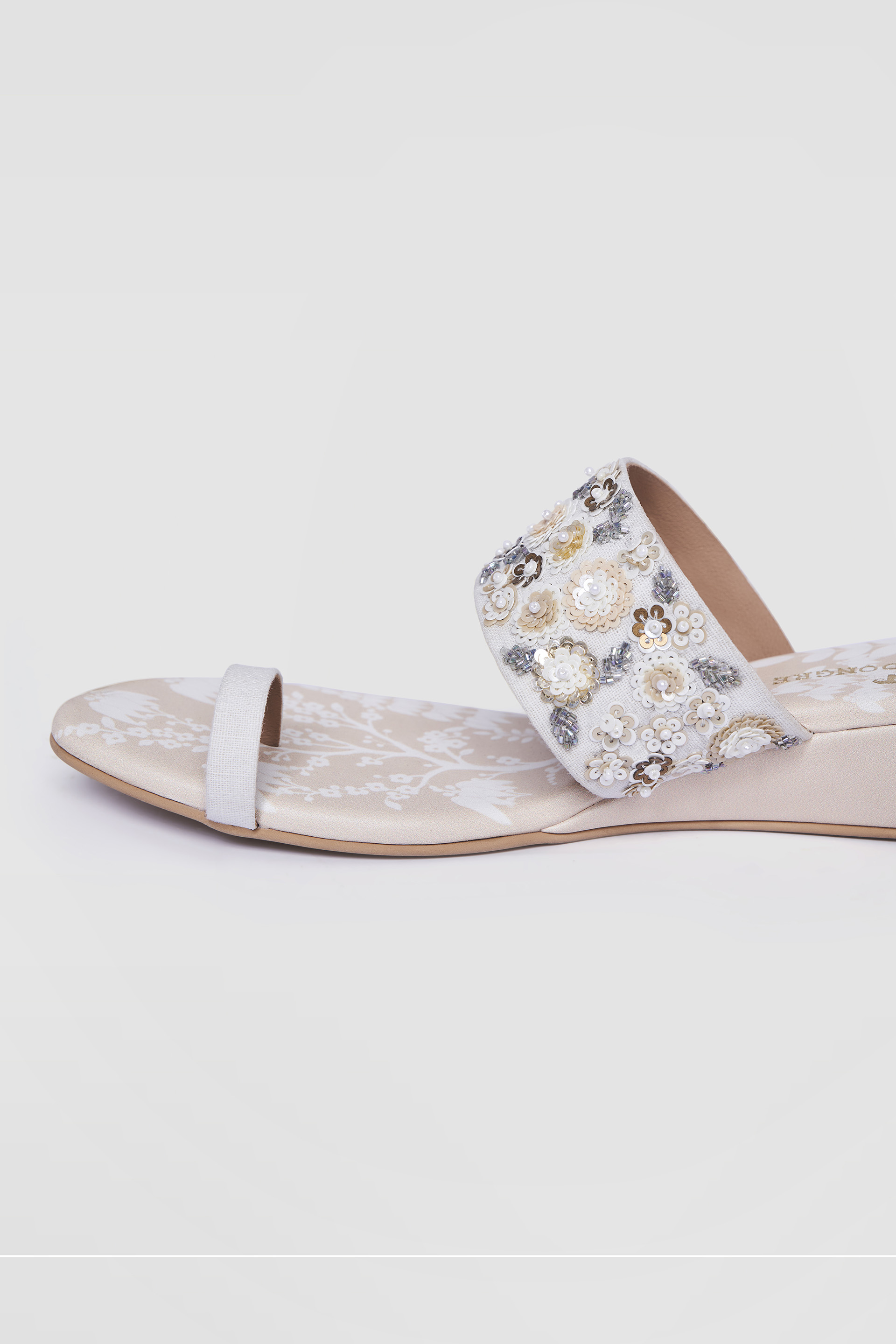 Parijaat Wedges - Beige, Beige, image 3